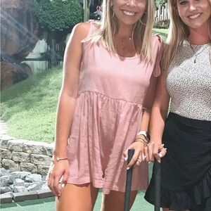 Pink Sleeveless romper